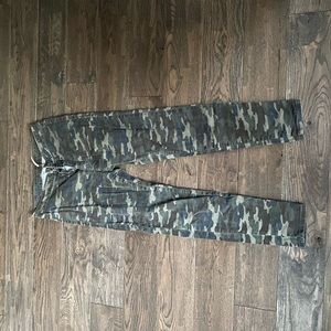Free people camo denim pants